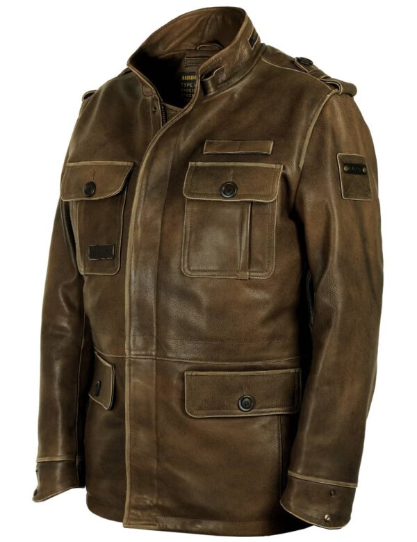Men’s Field Leather Jacket – Genuine Leather Utility Style | Braunixx