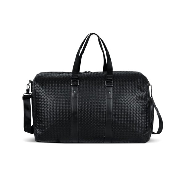 Leather Travel Duffle Bag – 50 cm Sports & Weekend Bag for Men (Black)