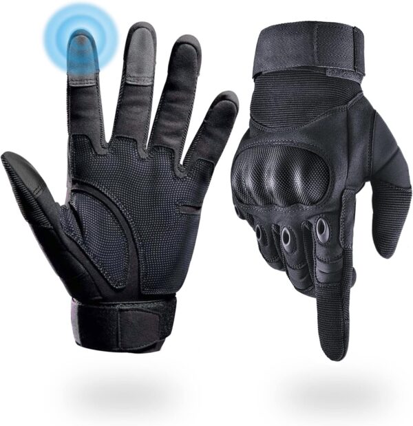 Tactical Gloves for Men, Shooting & Motorcycle Gloves, Hard Shell Knuckle Protection,Touchscreen Motorcycle Gloves